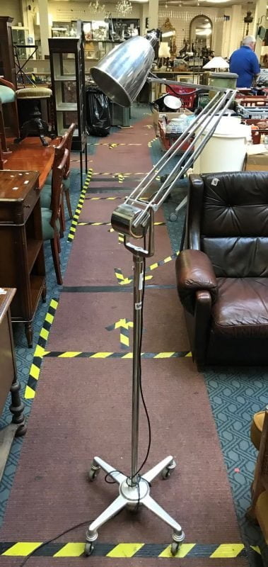 chrome anglepoise floor lamp