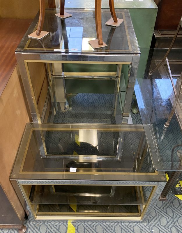 GLASS TOP HALL TABLE & TWO COFFEE TABLES Southgate Auction Rooms