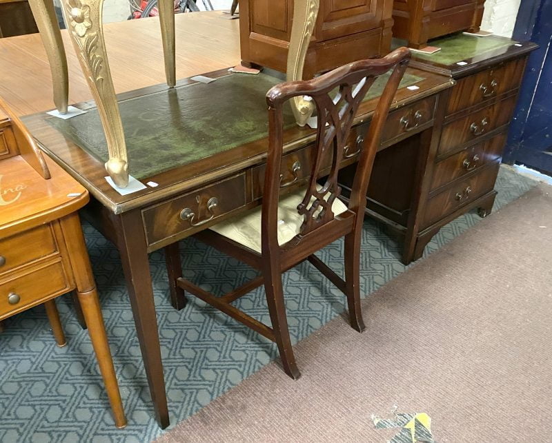 WRITING TABLE & CHAIR & 2 DRAWER FILING Southgate Auction Rooms
