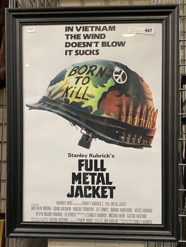 FULL METAL JACKET FILM POSTER 42CMS X 60CMS Southgate Auction Rooms