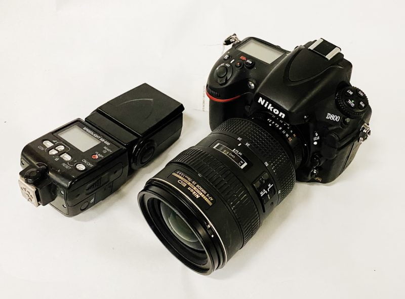 NIKON D800 CAMERA & FLASH LENS 28+70 2.8D AS FOUND Southgate