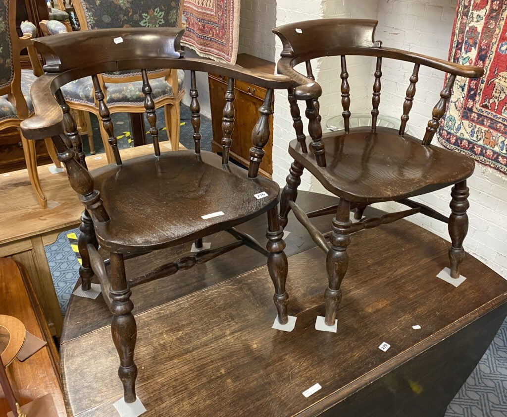 PAIR OF VICTORIAN TUB CHAIRS Southgate Auction Rooms