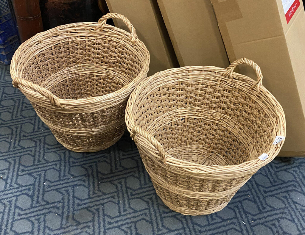 2 WICKER BASKETS Southgate Auction Rooms