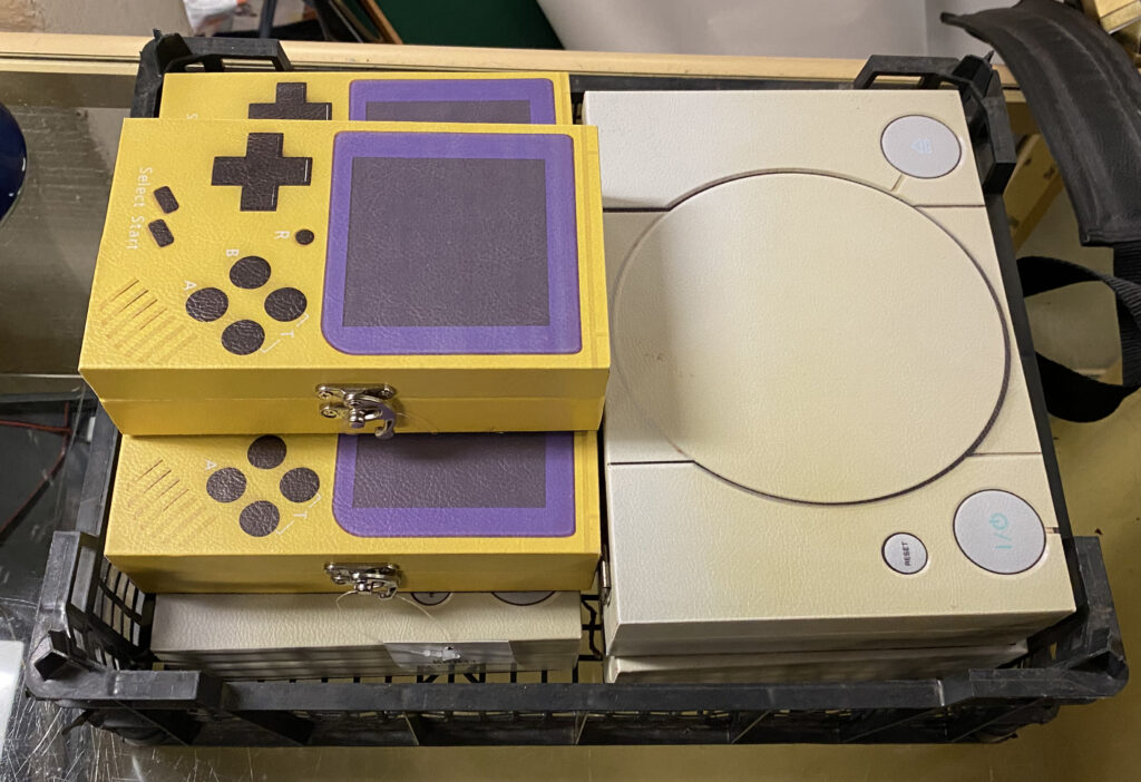 SIX RETRO GAMES CONSOLES STORAGE BOXES Southgate Auction Rooms