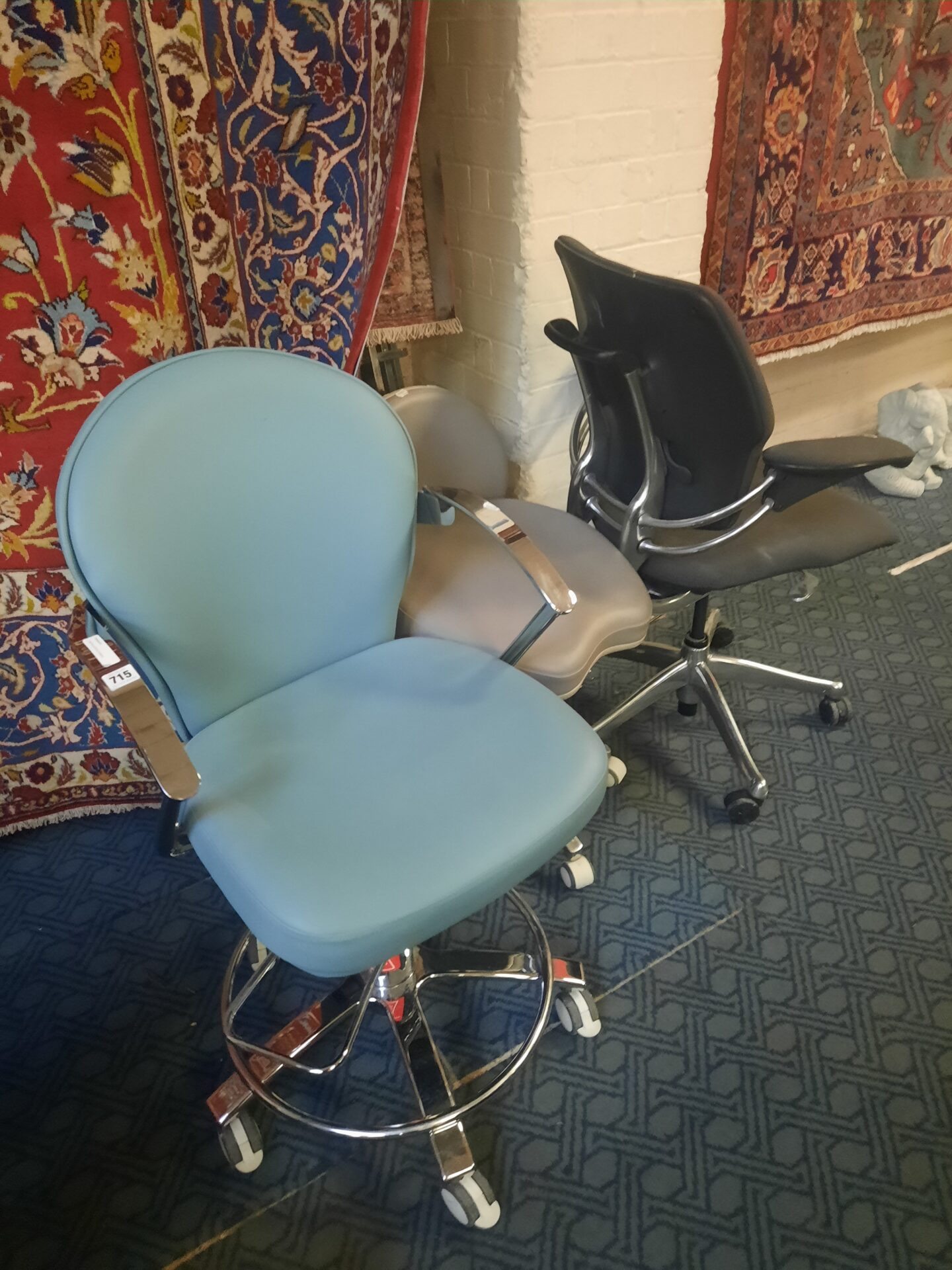3 RETRO OFFICE CHAIRS Southgate Auction Rooms