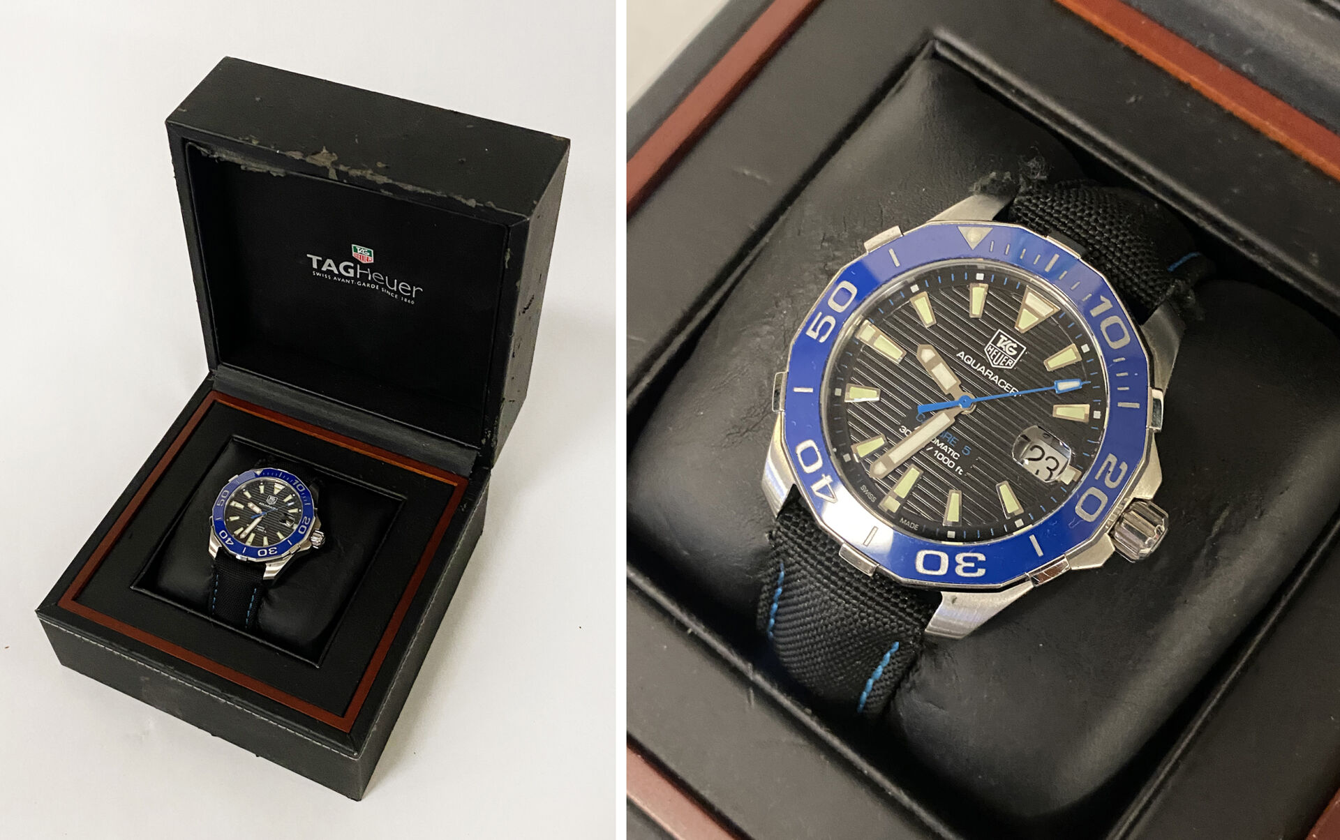 TAG HEUER AQUARACER WATCH IN BOX - Southgate Auction Rooms