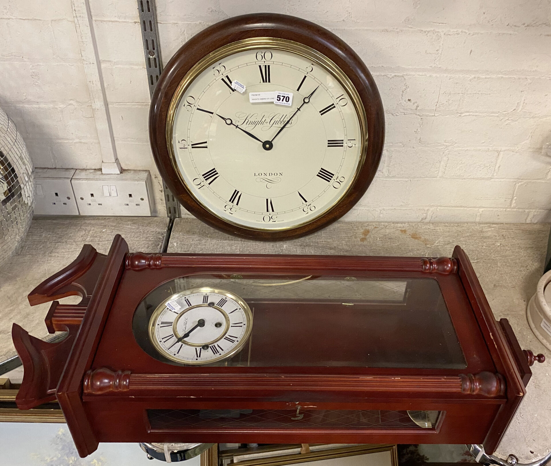 KNIGHTS GIBBINS OF LONDON WALL CLOCK WITH A LONDON CLOCK COMPANY