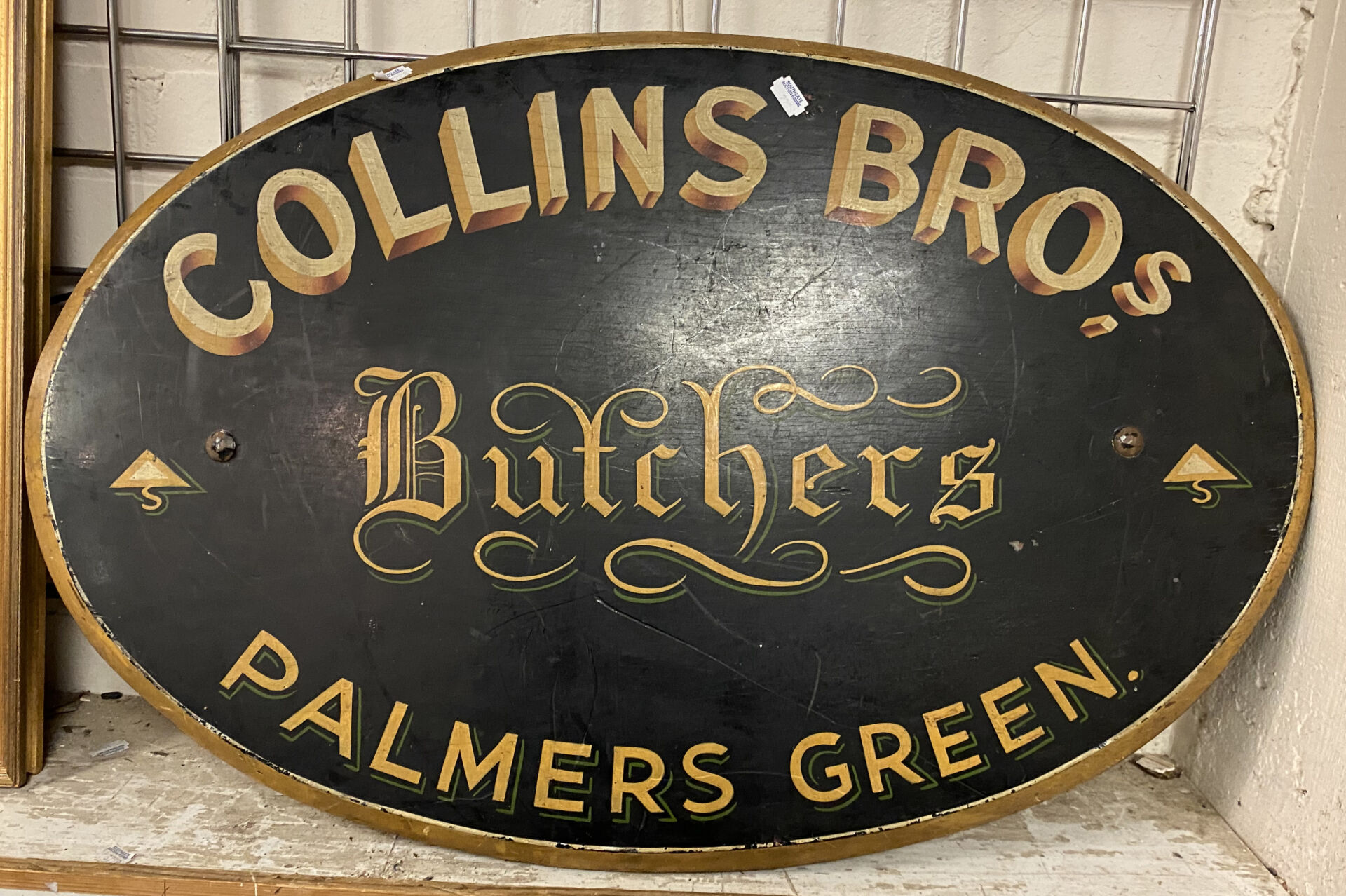 COLLINS BROS HAND PAINTED LETTERING SIGN PALMERS GREEN (LOCAL INTEREST ...