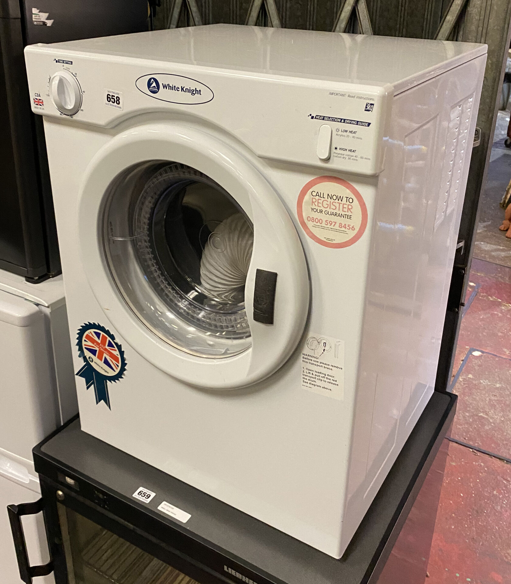 SMALL WHITE KNIGHT TUMBLE DRYER Southgate Auction Rooms small-white-knight-tumble-dryer-southgate-auction-rooms